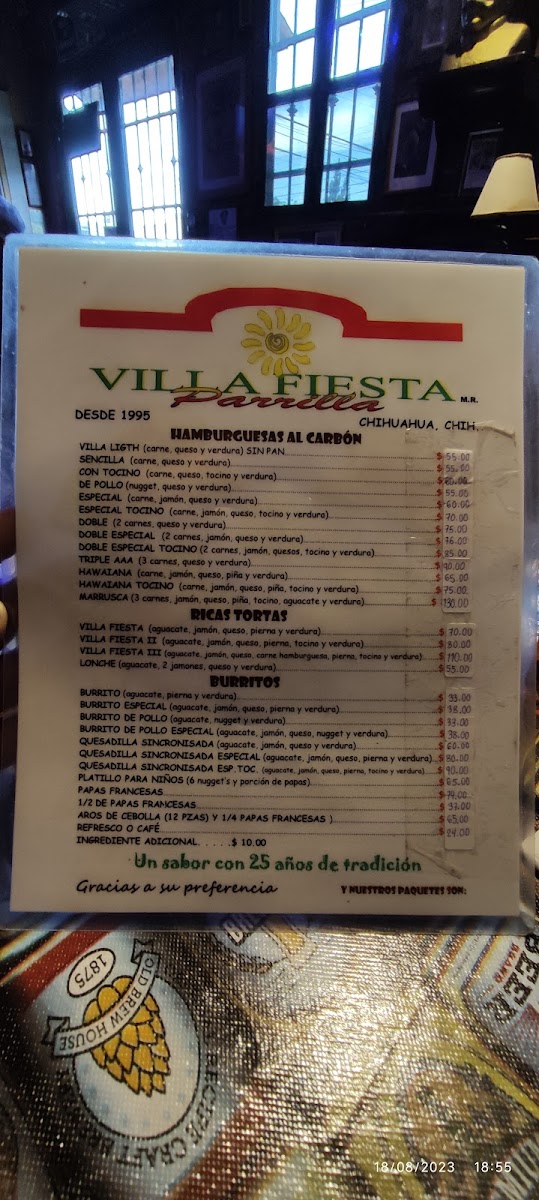 Villa Fiesta Menu - Image 5