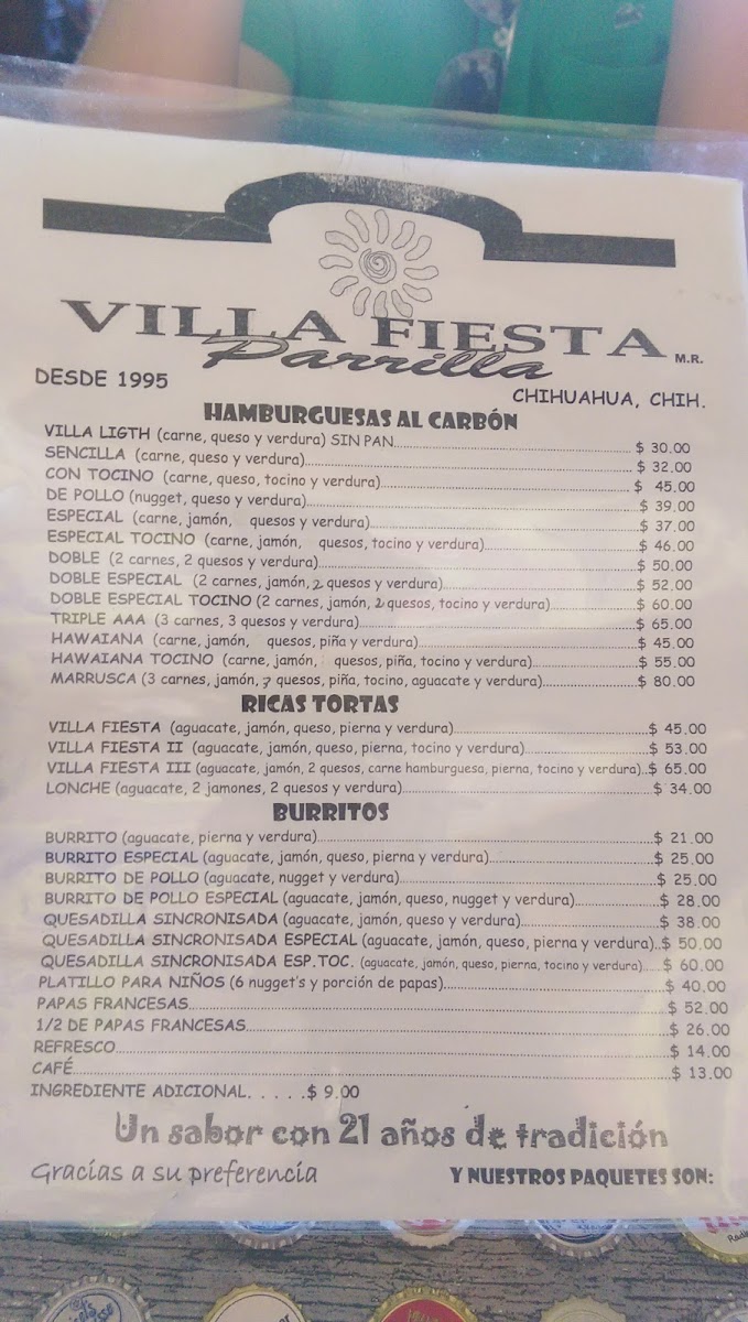 Villa Fiesta Menu - Image 6